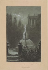 Une Fontaine au Clair de Lune